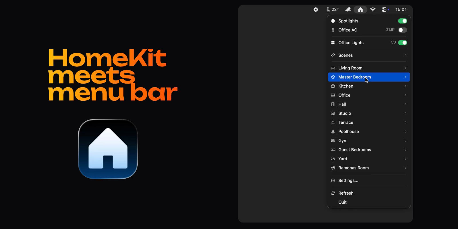 Itsyhome bringt Apple Home-Steuerung in die Mac-Menüleiste