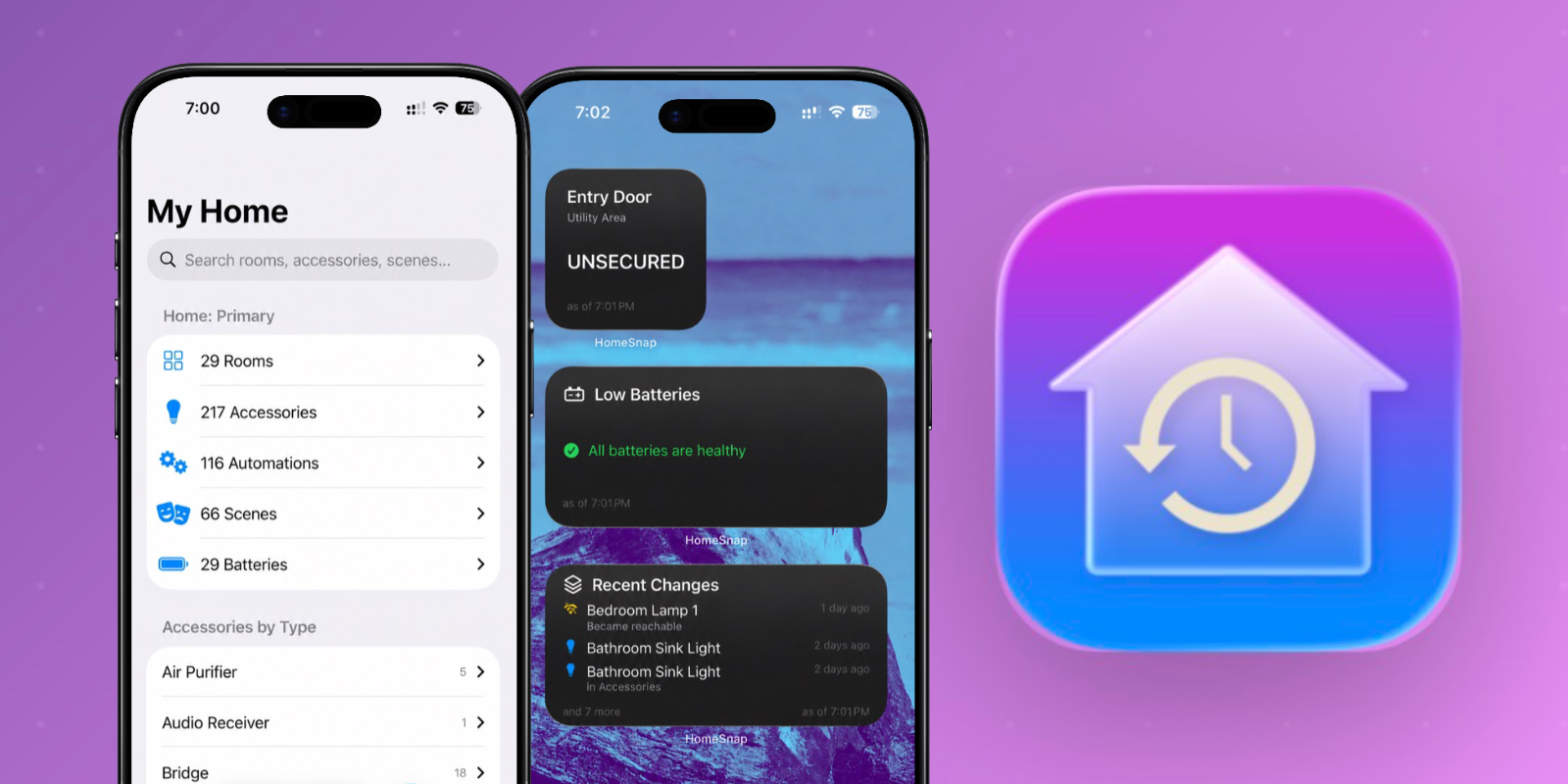 HomeSnap-App überwacht Veränderungen im Apple Home